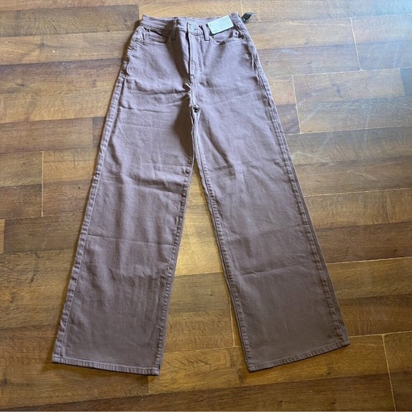 A.N.A brown peppercorn high rise wide leg jeans pants size 4 90s style - Picture 6 of 8